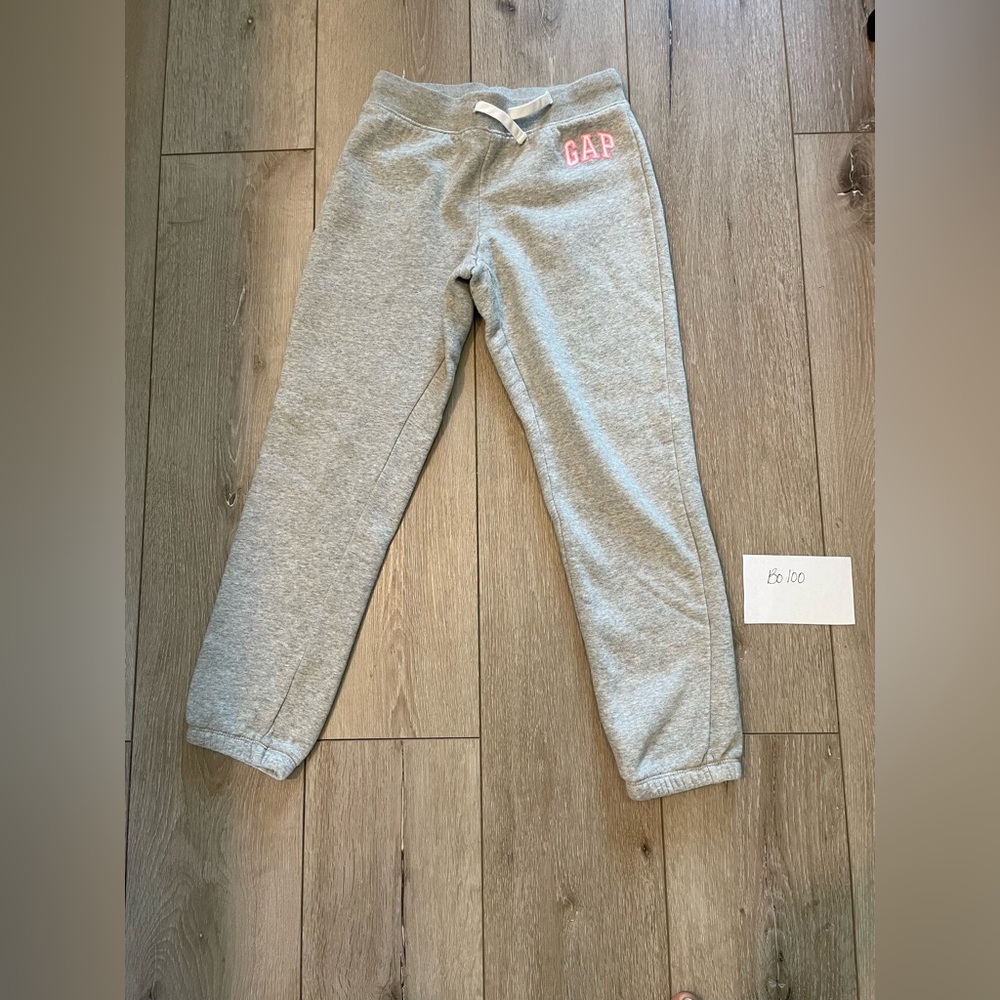 GAP Gray Kids Arch Logo Joggers sweatpants Girl Size 10
